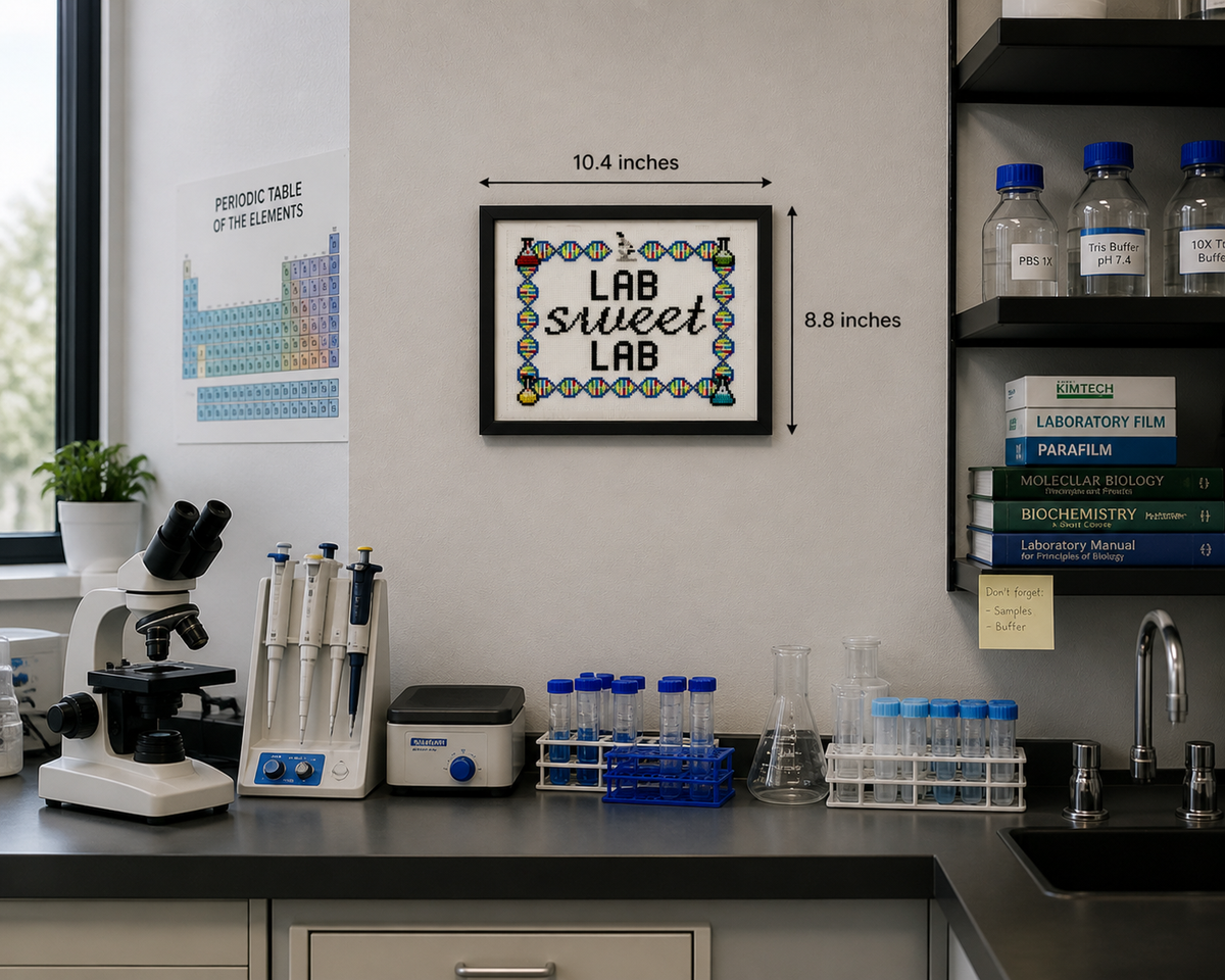 Lab Sweet Lab – Handmade Cross-Stitch (Made to Order)