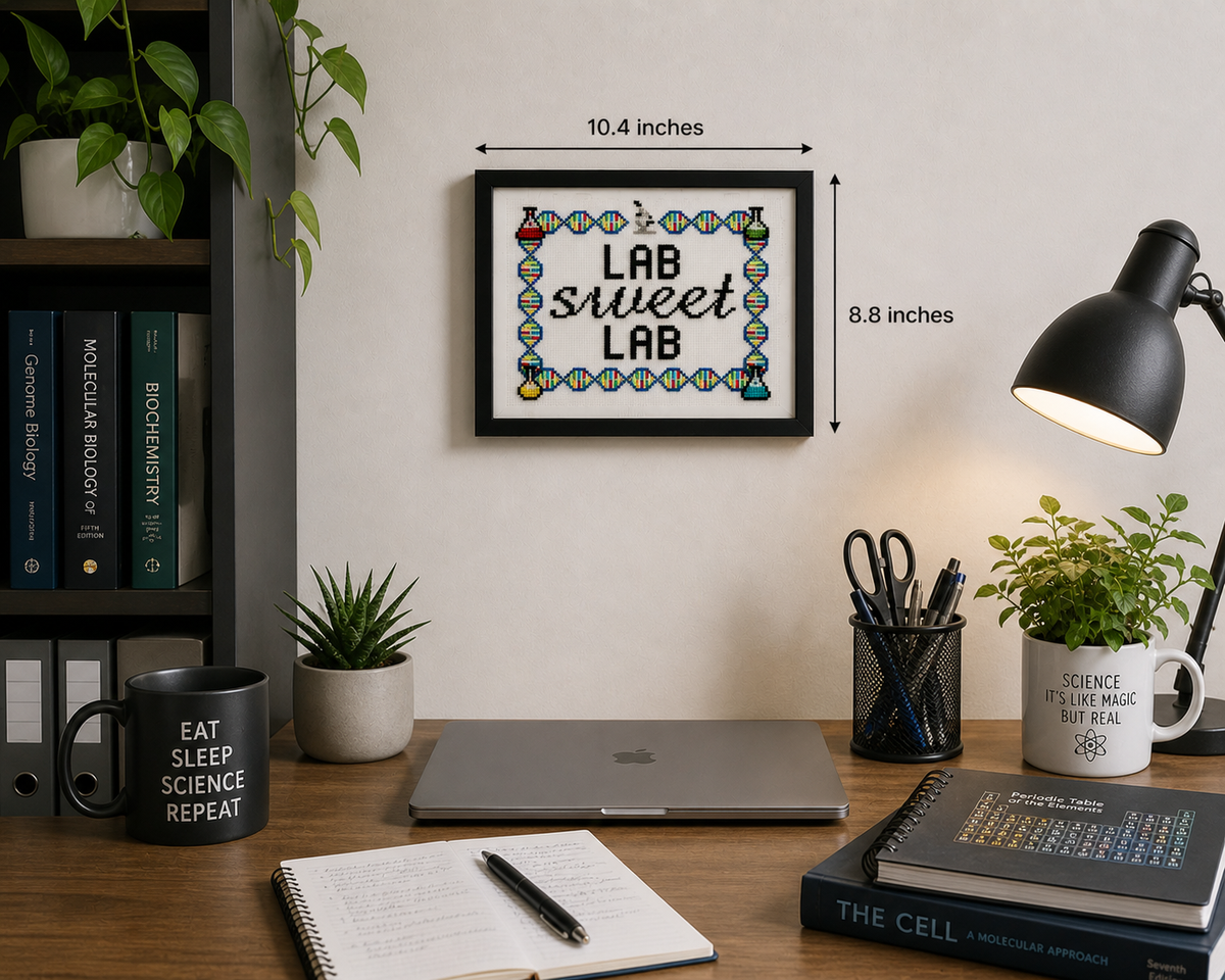 Lab Sweet Lab – Handmade Cross-Stitch (Made to Order)