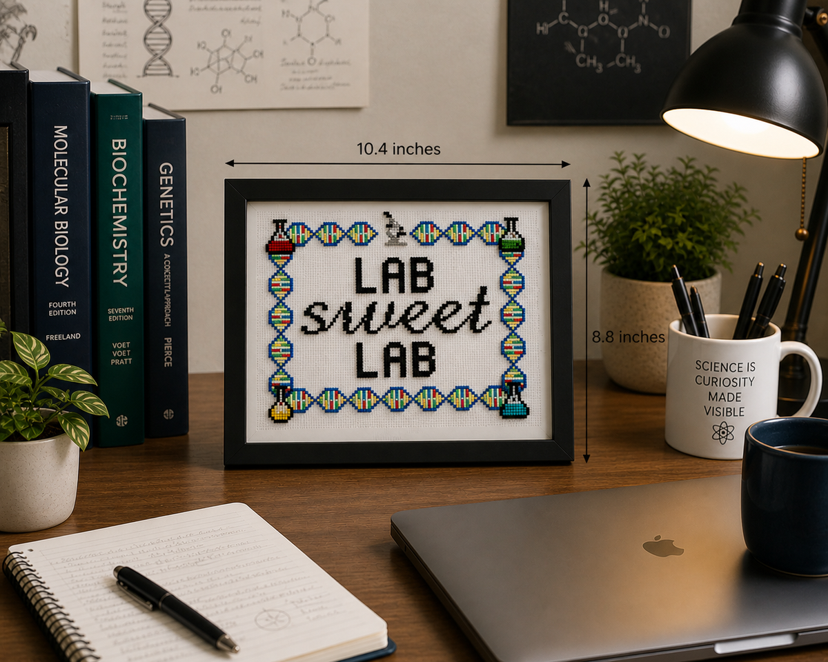 Lab Sweet Lab – Handmade Cross-Stitch (Made to Order)