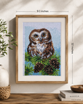 Woodland Owl – Handmade Cross-Stitch (Made To Order)